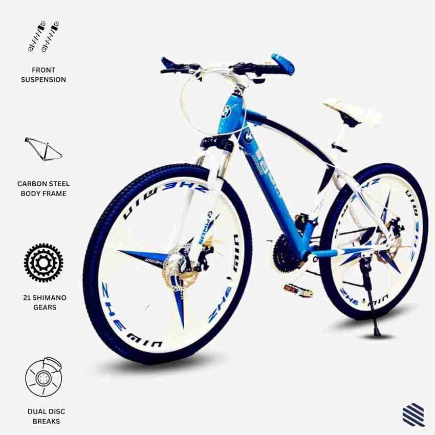 NURAKSH BMW SLEEK BLUE 26 T Mountain Cycle Price in India Buy NURAKSH BMW SLEEK BLUE 26 T Mountain Cycle online at Flipkart