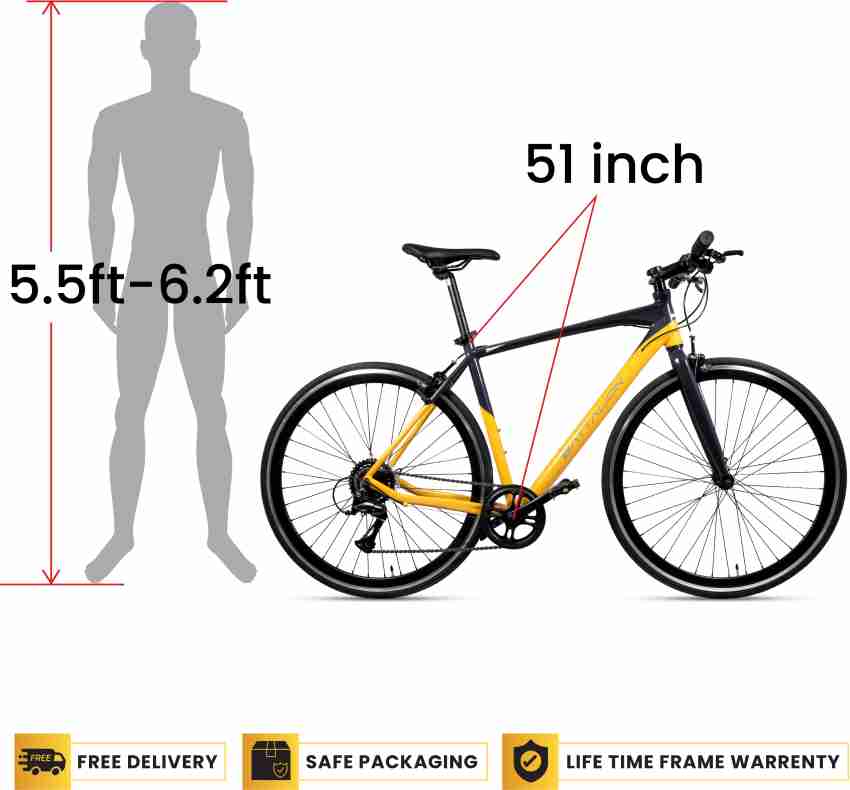 Road bike size online inches