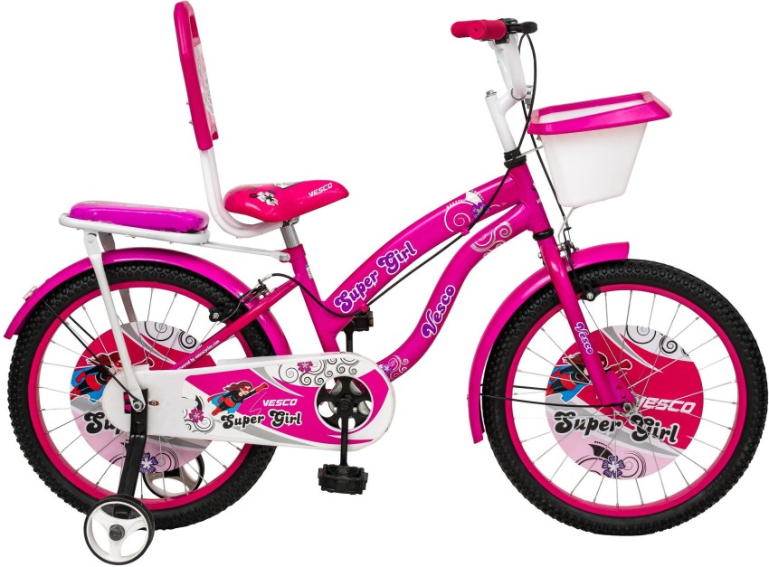 VESCO Super Girl 20T Pink Kids cycle with Balance Wheel 20 T BMX