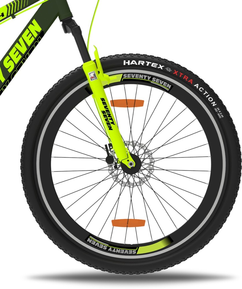 GANG Cycles MX4 Single Speed Front Suspension With Dual Disc Brake(LEMON GREEN) 29 T Mountain Cycle Price in India