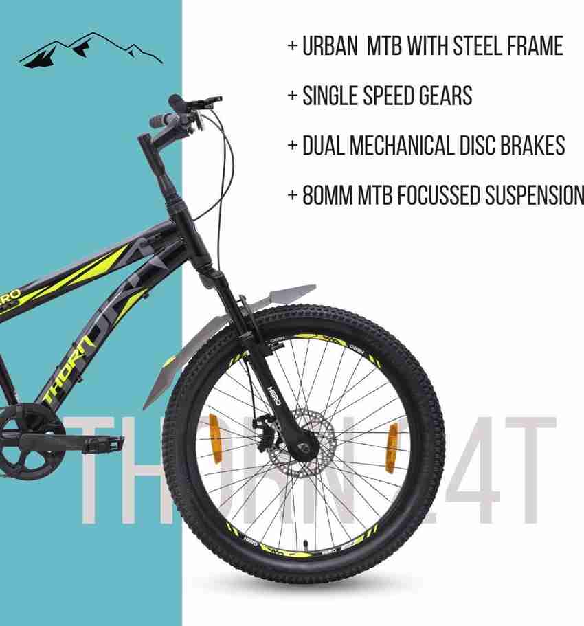 HERO Thorn 24 T Mountain Cycle Price in India Buy HERO Thorn 24 T Mountain Cycle online at Flipkart