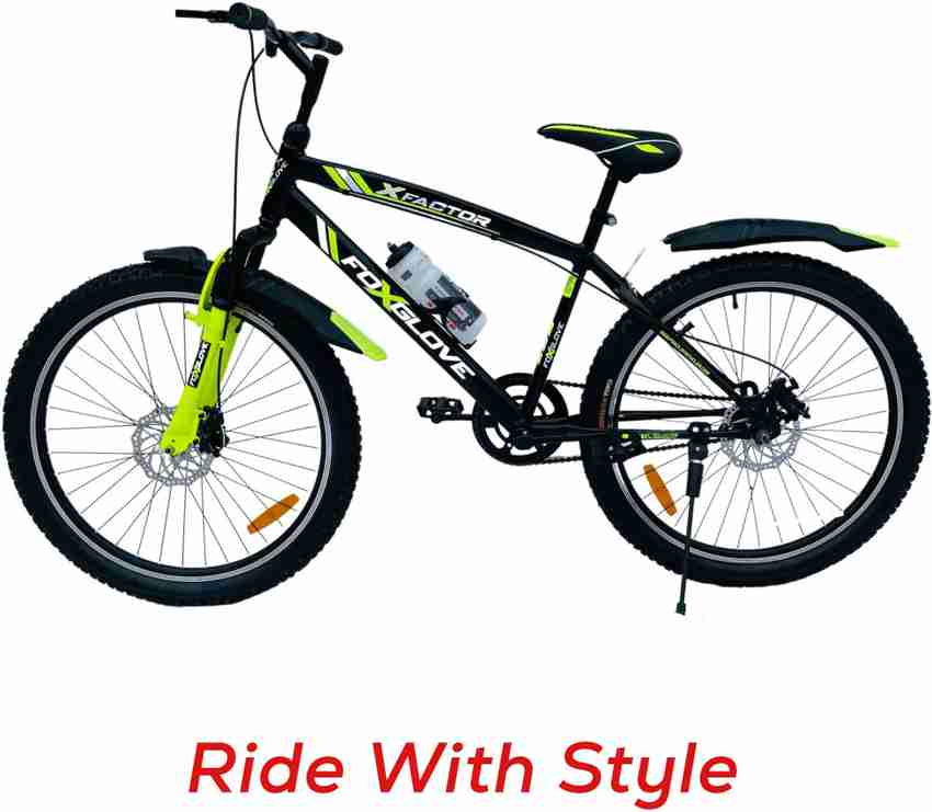 FOXGLOVE X FACTOR 26.240 LIME GREEN ALLOY RIM FRONT SHOCKER DOUBLE DISK BRAKE 90 FITTED 26 T Road Cycle Price in India Buy FOXGLOVE X FACTOR 26.240 LIME GREEN ALLOY RIM FRONT SHOCKER