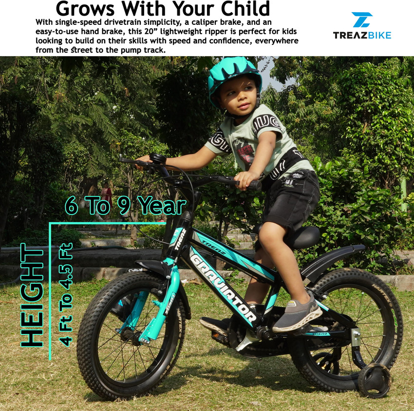 TREAZ Kids Bicycle Graviator 20 T for 6 to 9 years boys and girls 20 T  Mountain Cycle Price in India - Buy TREAZ Kids Bicycle Graviator 20 T for 6  to
