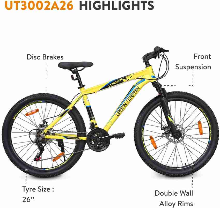 Urban Terrain UT3002A26 Alloy MTB with 21 Shimano Gear and