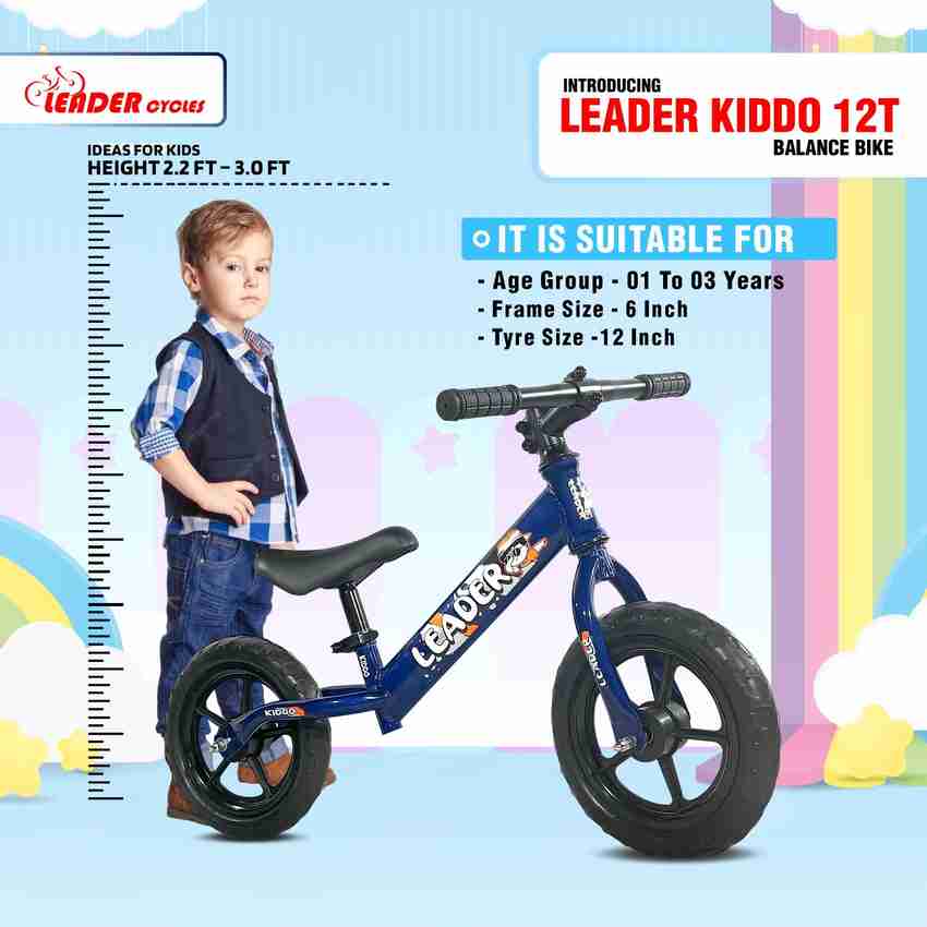 LEADER Kids Pedal Free Balance Cycle for Girls and Boys of Ages 1 to 4 Years 12 T BMX Cycle Price in India Buy LEADER Kids Pedal Free Balance Cycle for