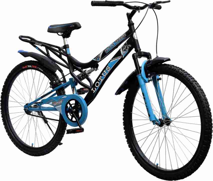 LOTUS S BLACK HORSE Double Shocker 26 T Mountain Cycle Price in India Buy LOTUS S BLACK HORSE Double Shocker 26 T Mountain Cycle online at Flipkart