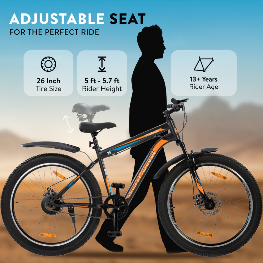 Urban Terrain Bolt Cycles for Men with Steel Frame Disc Brake MTB Bike UT5001S26 26 T Road Cycle Price in India Buy Urban Terrain Bolt Cycles for Men with Steel