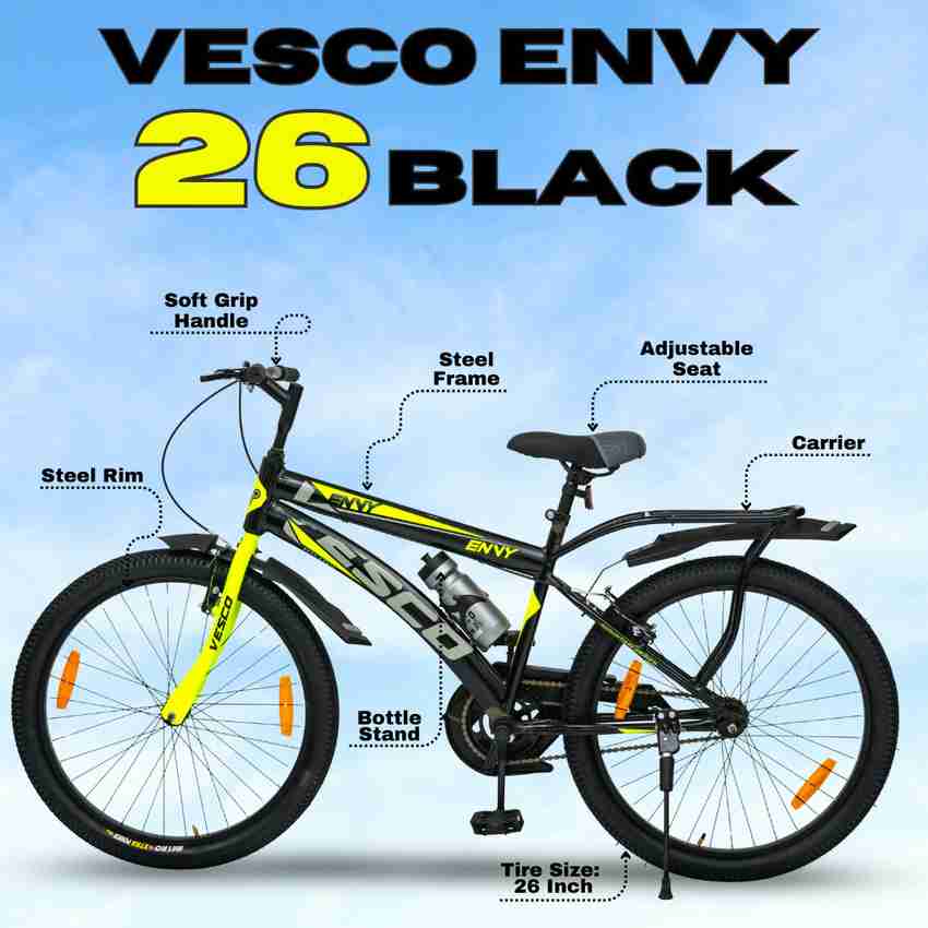 VESCO ENVY City Bike cycle with Inbuilt Carrier for Boys Men 26 T Road Cycle Price in India Buy VESCO ENVY City Bike cycle with Inbuilt Carrier for Boys Men 26 T Road Cycle online