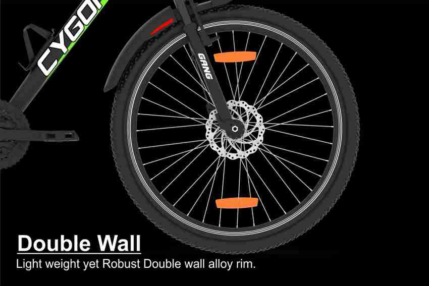 Gang cycle clearance double disc brake