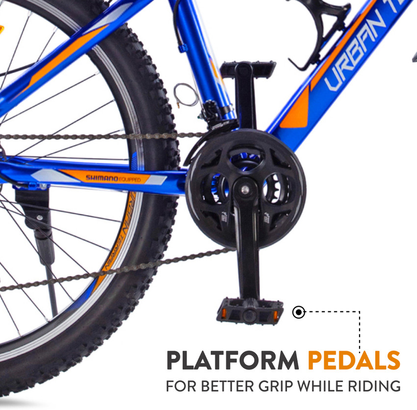 Urban Terrain Shimano Geared Cycles for Men with Front Suspension