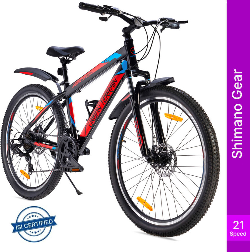 Urban Terrain Shimano Geared Cycles for Men with Front Suspension