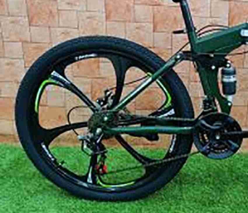 Green folding online bike