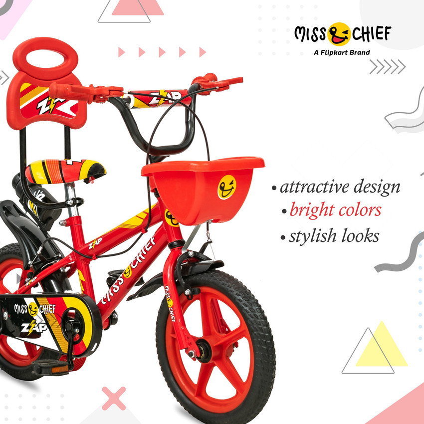 Miss Chief Zap Durable 90 Assembled Kids Bicycle With