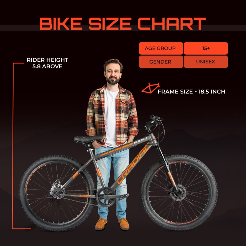 Bike frame size sales 18.5