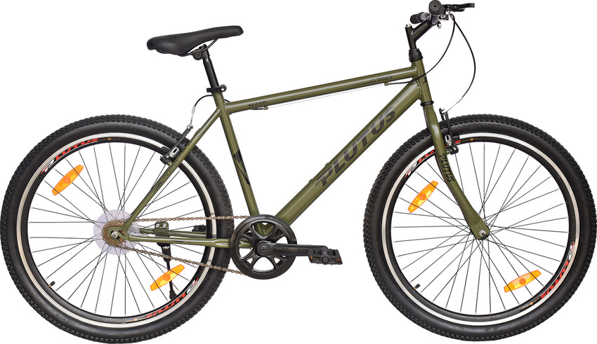 PLUTUS Sleek Road Bike for Adults 12 Yrs with V Brake Single Speed Military Green 26 T Hybrid Cycle City Bike Price in India Buy PLUTUS Sleek Road Bike for Adults 12 Yrs with