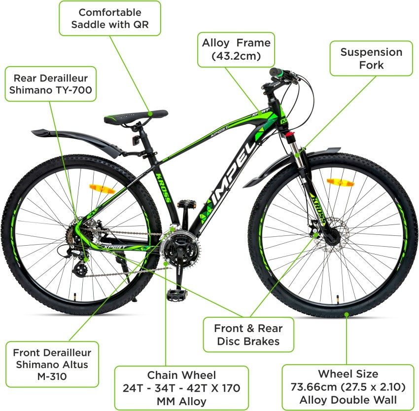 Kross Xpert 27.5T Front Suspension Dual Disc Alloy Frame Shimano Gear 15 years 27.5 T Mountain Cycle Price in India Buy Kross Xpert 27.5T Front Suspension Dual Disc Alloy Frame Shimano Gear 15 years 2...