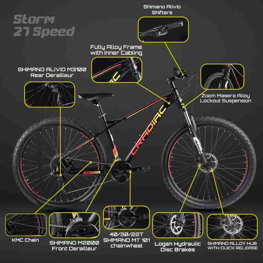 CRADIAC STORM 27 6061 ALLOY FRAME FULLY FITTED ZOOM LOCK OUT