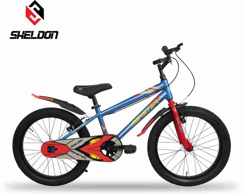 Sheldon Monster Mini Wonder 20T for 5 12 Year Bikes Bicycle V Brakes Unisex Kids Blue 20 T Road Cycle Price in India Buy Sheldon Monster Mini Wonder 20T for 5 12 Year Bikes Bicycle V Brakes