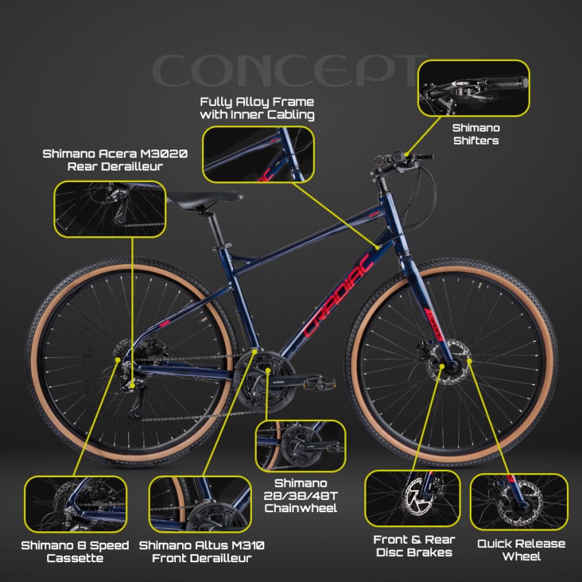 CRADIAC CONCEPT 24 SPEED 700C T Hybrid Cycle City Bike Price in