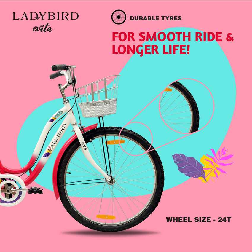 BSA LADY BIRD EVITA 24 T Girls Cycle Womens Cycle Price in India Buy BSA LADY BIRD EVITA 24 T Girls Cycle Womens Cycle online at Flipkart