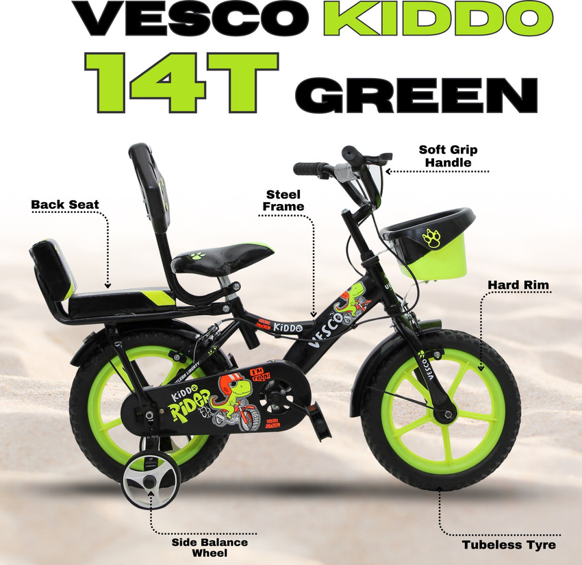 VESCO Kiddo Cycle for Kids Bicycles age 3 to 5 Year Boys Girls Road Cycle 14 T BMX Cycle Price in India Buy VESCO Kiddo Cycle for Kids