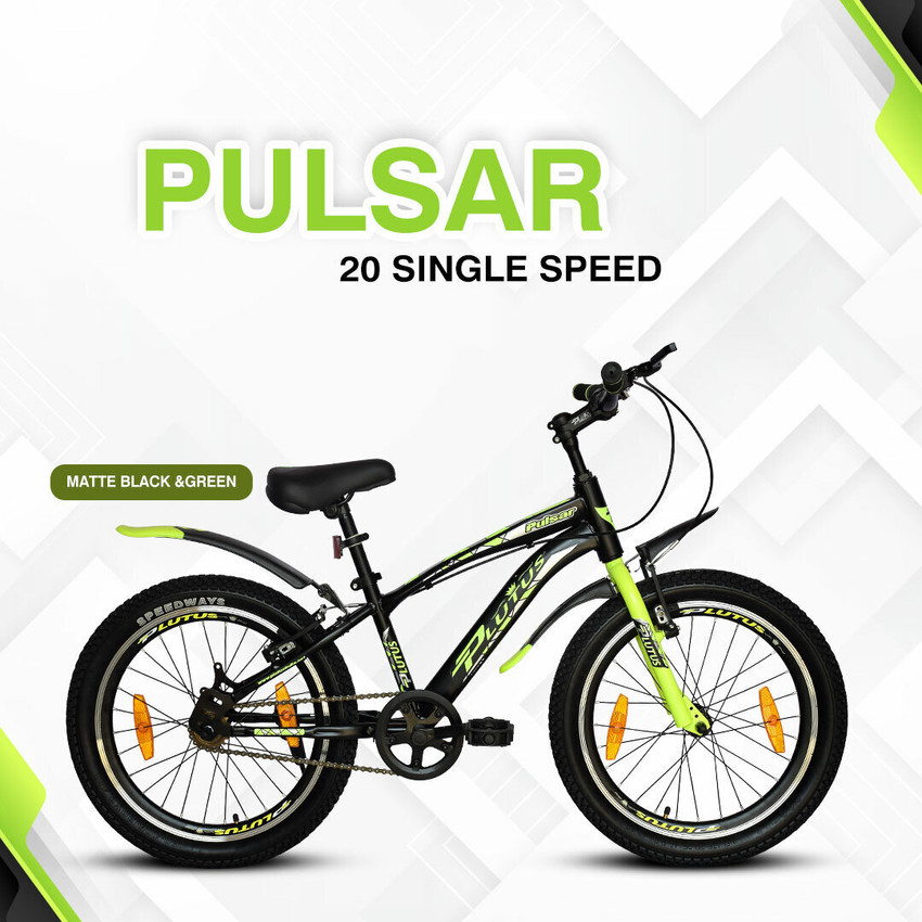 PLUTUS Pulsar Cycle for Kids Power Brake Single Speed Green 20 T Mountain Cycle Price in India Buy PLUTUS Pulsar Cycle for Kids Power Brake Single Speed Green 20 T Mountain