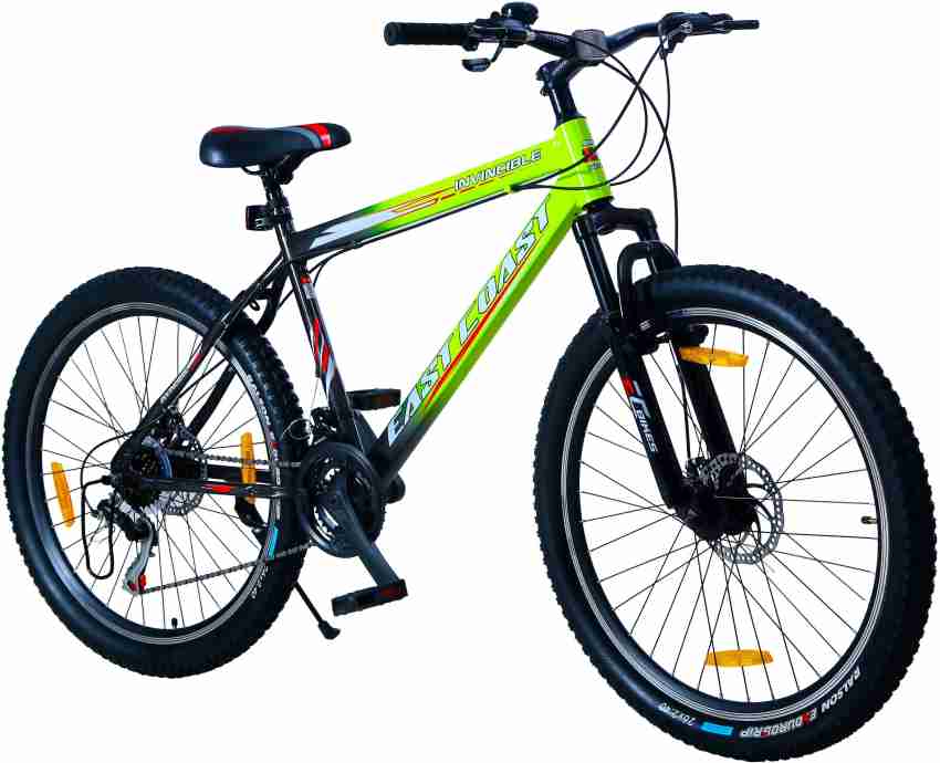 EAST COAST INVINCIBLE PRO 21 SPEED Hardtail 26 T Mountain 21 Gear Green 26 T Mountain Cycle Price in India Buy EAST COAST INVINCIBLE PRO 21 SPEED Hardtail 26 T Mountain