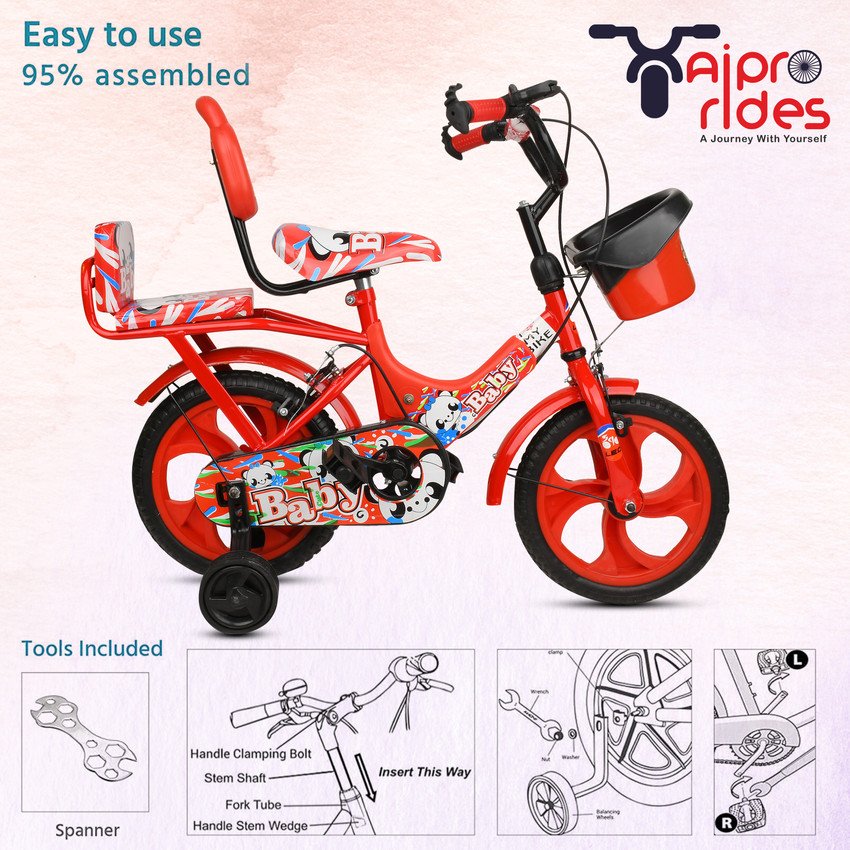 Xaipro 14T CUTEBABY D GADDI RED 14 T BMX Cycle Price in India