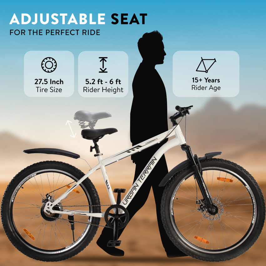 Urban Terrain Bolt Cycles for Men with Steel Frame Dual Disc Brake MTB Bike UT5000S27.5 27.5 T Road Cycle Price in India Buy Urban Terrain Bolt Cycles for Men with