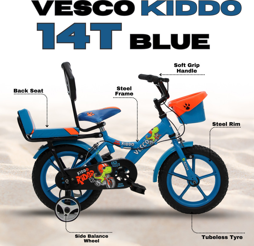 VESCO Kiddo Cycle for Kids Bicycles age 3 to 5 Year Boys Girls 14 T BMX Cycle