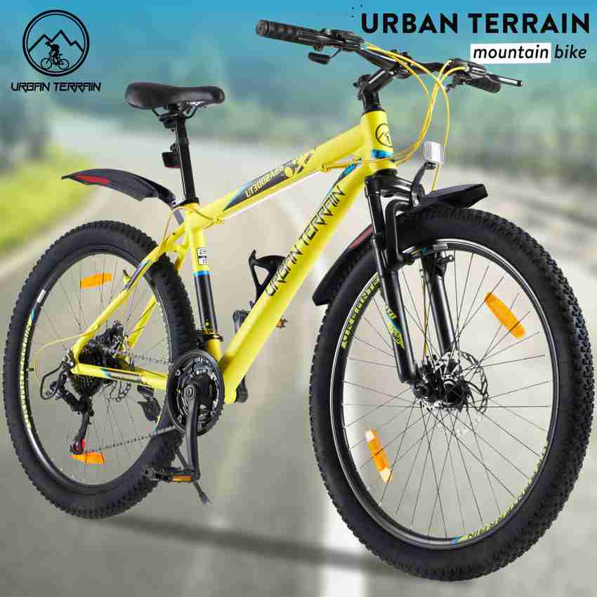 Urban Terrain UT3002A26 Alloy MTB Cycles Shimano Geared for Men with Dual Disc Brake 26 T Road Cycle Price in India Buy Urban Terrain UT3002A26 Alloy MTB Cycles Shimano Geared for
