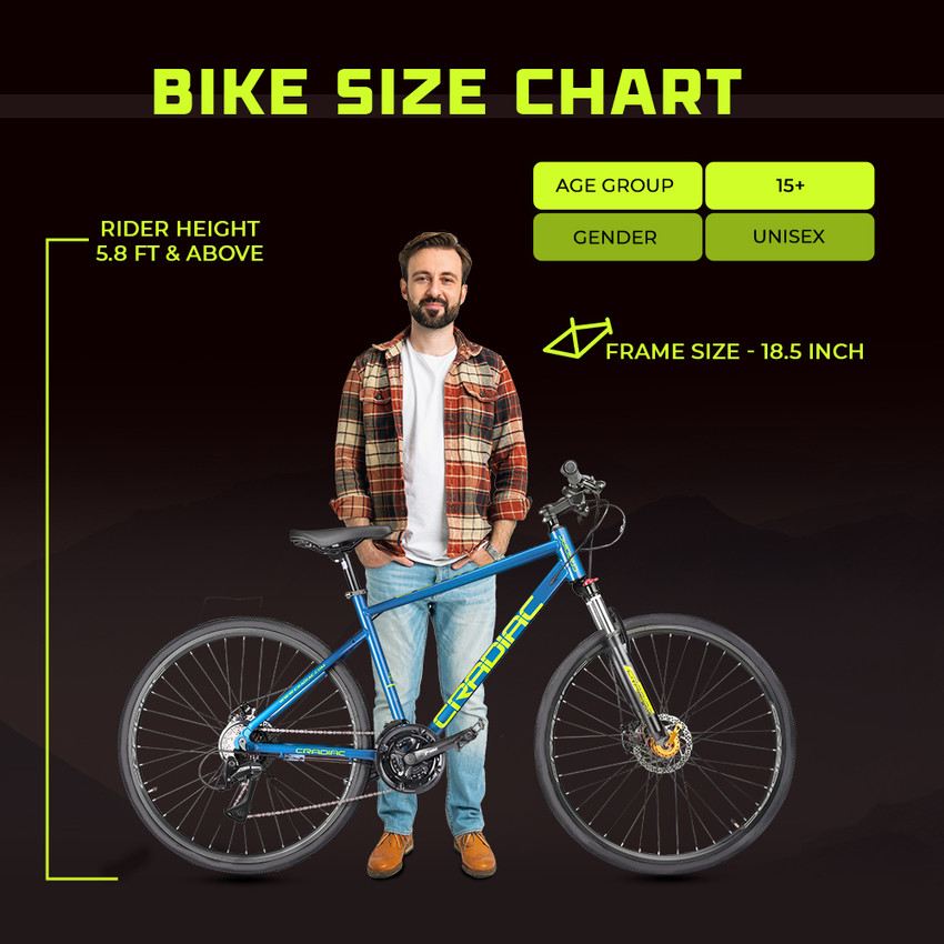 chart 19 in bike size