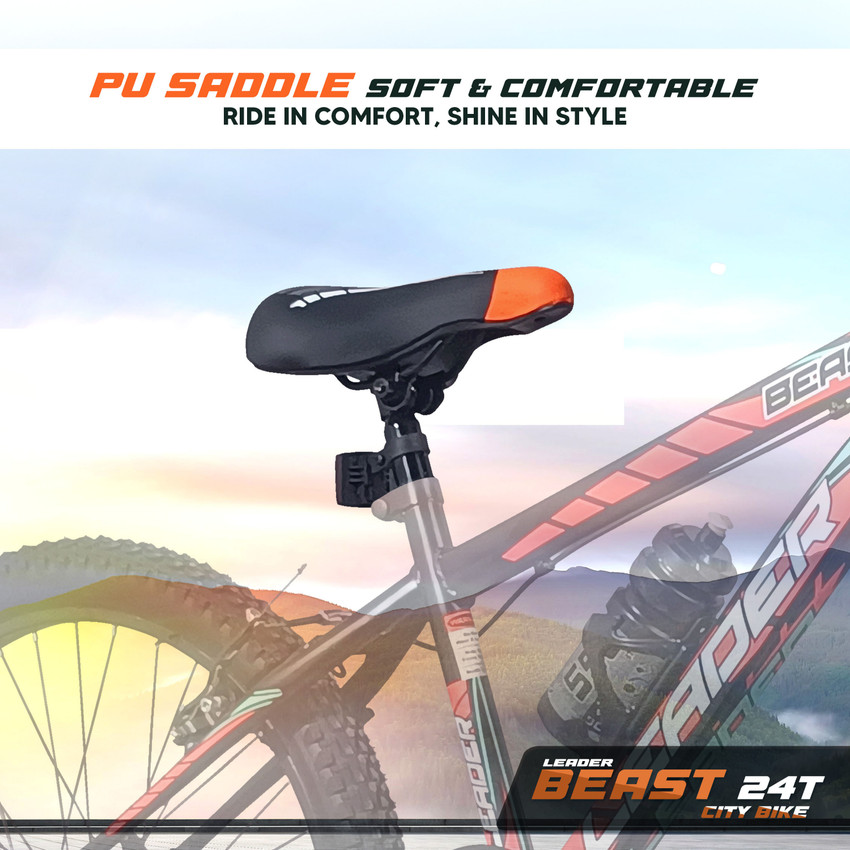 LEADER Beast 24T City Bike Without Gear Single Speed Frame Size 16 Inches 24 T Mountain Cycle Price in India Buy LEADER Beast 24T City Bike Without Gear Single Speed Frame