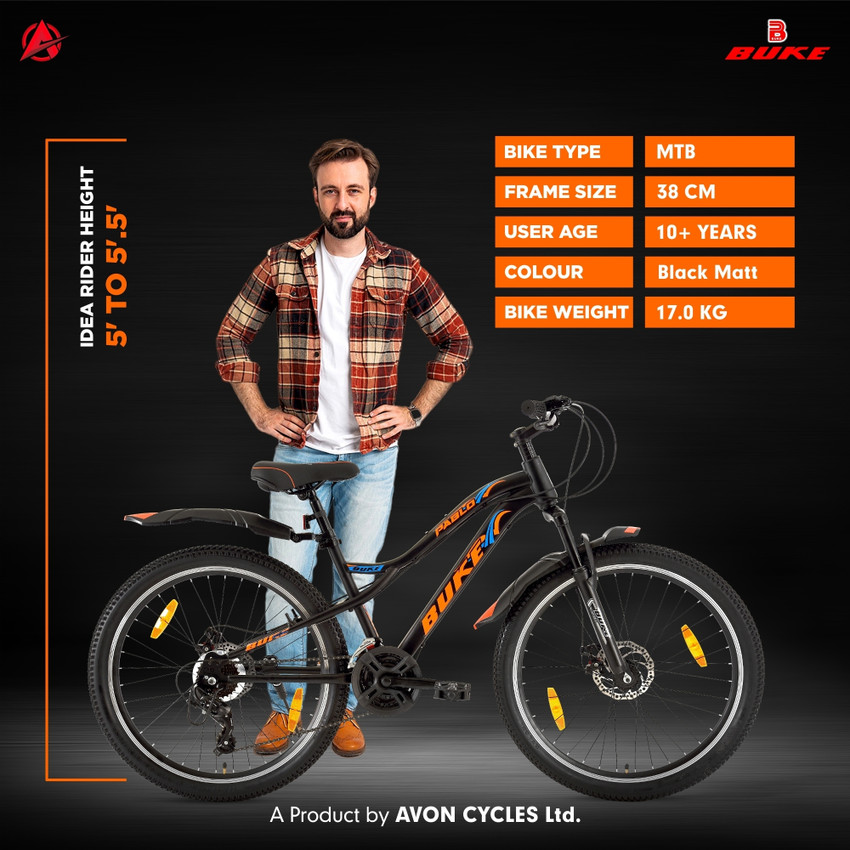 AVON Buke Pablo26T MTB 26Inche Wheel Size 18Inch Steel Frame Hybrid Cycle 26 T Hybrid Cycle City Bike Price in India Buy AVON Buke Pablo26T MTB 26Inche Wheel Size 18Inch Steel Frame Hybrid Cycle 26 T ...