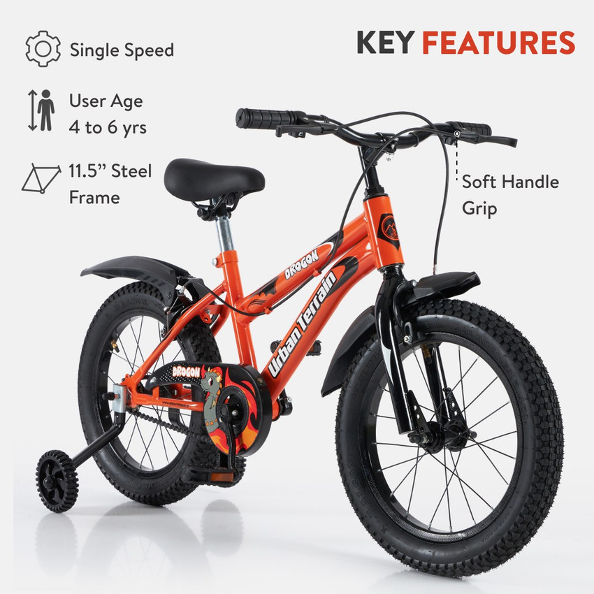 Urban Terrain Drogon Kids Cycle for 4 6 Years 16 T Hybrid Cycle City Bike Price in India Buy Urban Terrain Drogon Kids Cycle for 4 6 Years 16 T Hybrid Cycle City Bike online