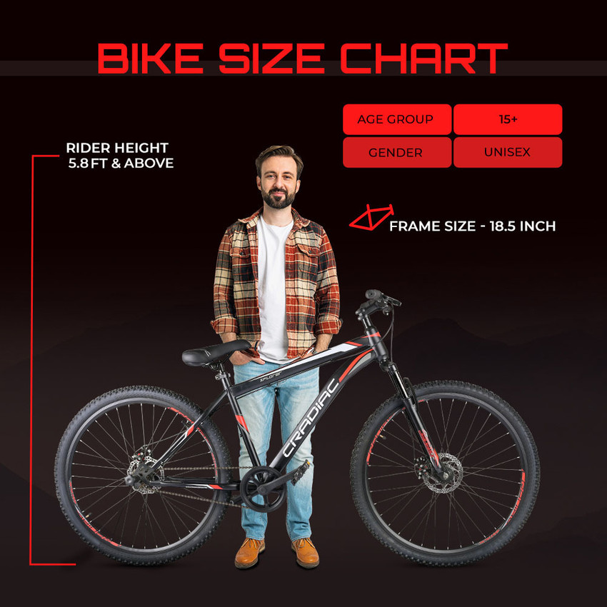 CRADIAC Xplorer MTB 29 BLACK SINGLE SPEED 29 T Mountain Cycle