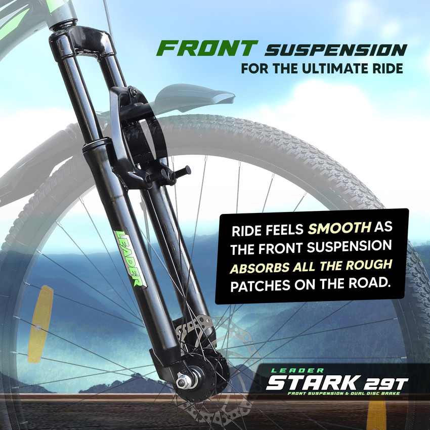 LEADER Stark MTB Bike with Dual Disc Brake and Complete Accessories 29 T Mountain Cycle Price in India Buy LEADER Stark MTB Bike with Dual Disc Brake and Complete Accessories 29