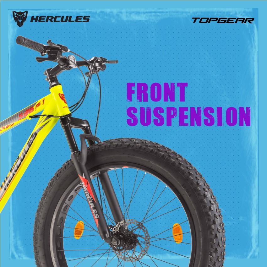 HERCULES TOP GEAR S26 F1 WITH SHIMANO GEAR 26 T Fat Tyre Cycle Price in India Buy HERCULES TOP GEAR S26 F1 WITH SHIMANO GEAR 26 T Fat Tyre Cycle online at Flipkart