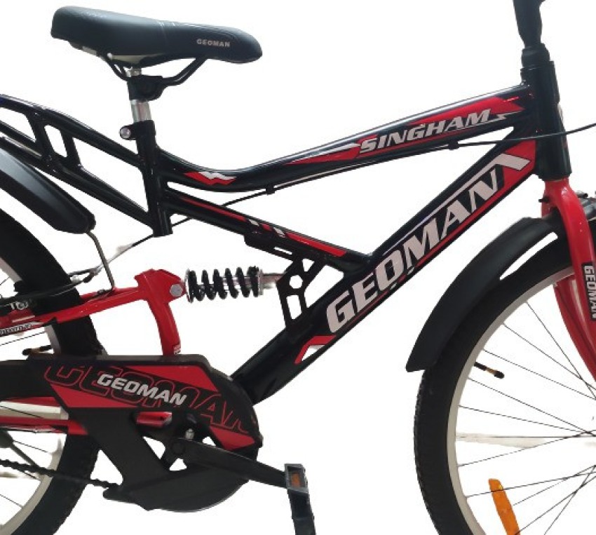 Geoman Singham Rear Shocker Ranger Inbuilt Carrier Bicycle 90 Assembled 26 T Road Cycle Price in India Buy Geoman Singham Rear Shocker Ranger Inbuilt Carrier Bicycle 90 Assembled 26 T Road Cycle onlin...