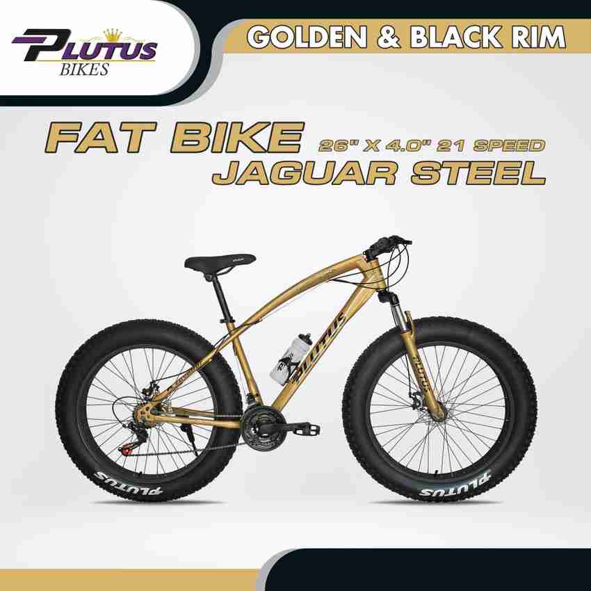PLUTUS Jaguar Fat Bike for Adults with Dual Disc Brake Fat Tire 26x4 Multi Speed 26 T Fat Tyre Cycle Price in India Buy PLUTUS Jaguar Fat Bike for Adults with Dual