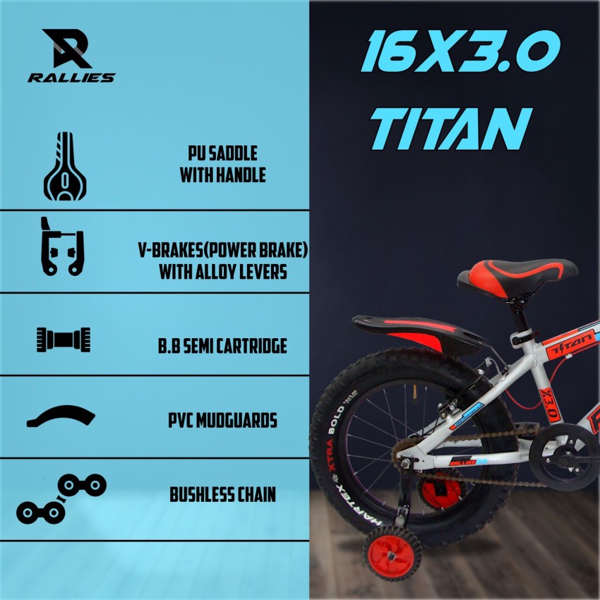 rallies 16x3.0 TITAN SS VB MINI 16 T Fat Tyre Cycle Price in India