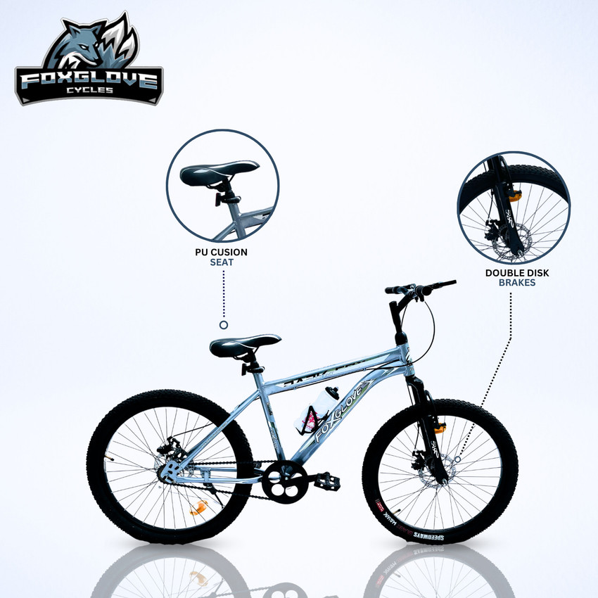 FOXGLOVE DARKFOX 24T SILVER GREY DOUBLE DISK FRONT SHOCKER FAT