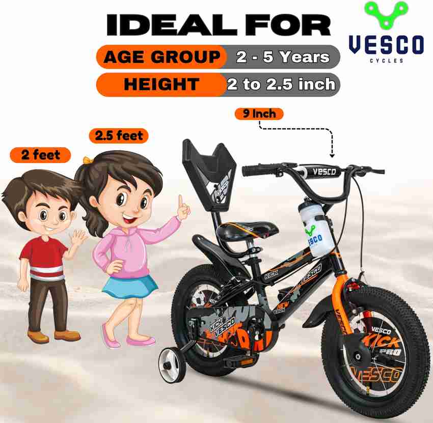 VESCO Kick Cycle for Kids Bicycles age 3 to 5 Year Boys Girls 14 T Road Cycle Price in India Buy VESCO Kick Cycle for Kids Bicycles age