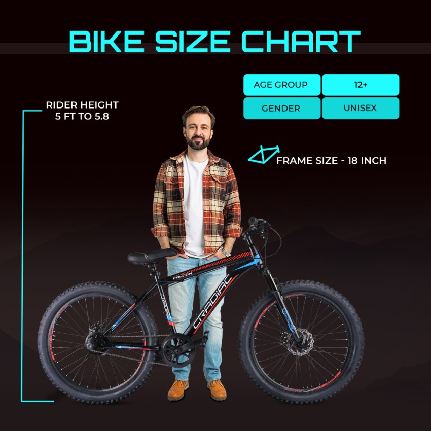 18 inch bike rider height