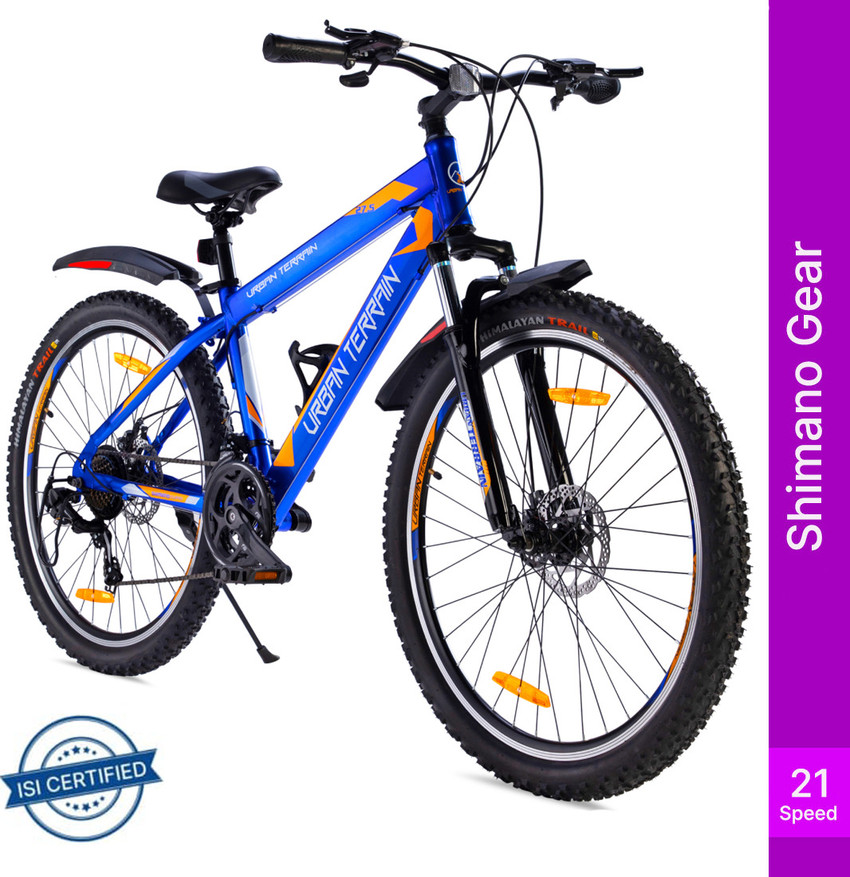 Urban Terrain Shimano Geared Cycles for Men with Front Suspension