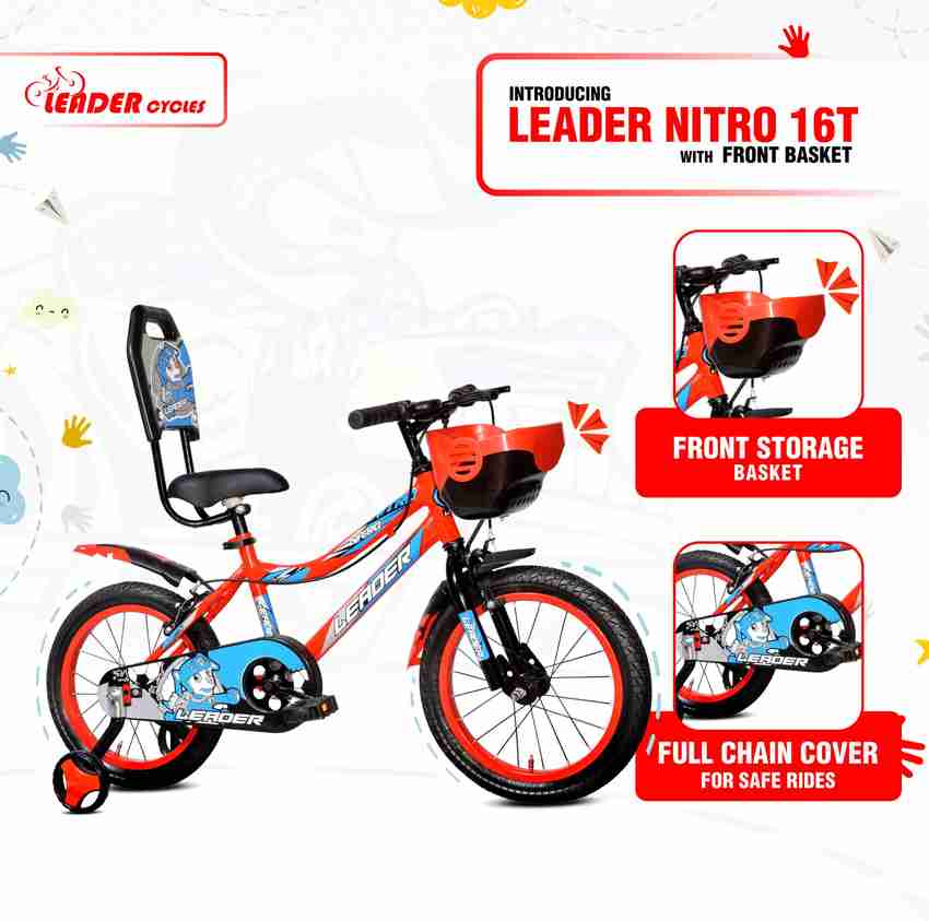 LEADER Nitro Kids 16T Cycle Bike SEMI Assembled with Steel