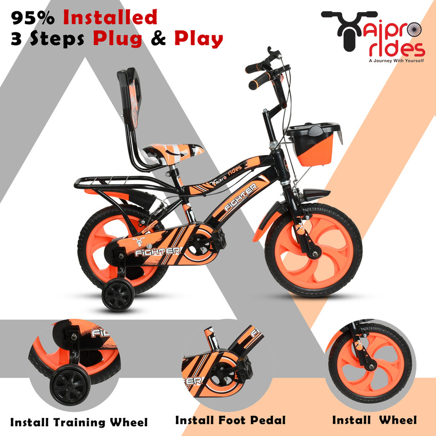 XAIPRO KIDZ 14T FIGHTER ORANGE KIDS BICYCLE 14 T Hybrid Cycle City Bike