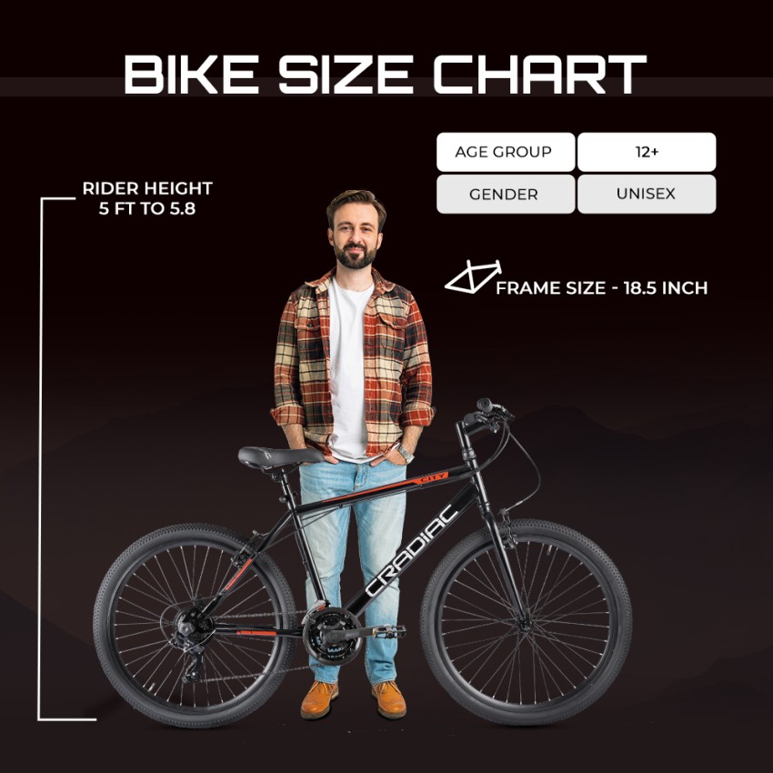 Bike size 21 outlet inch