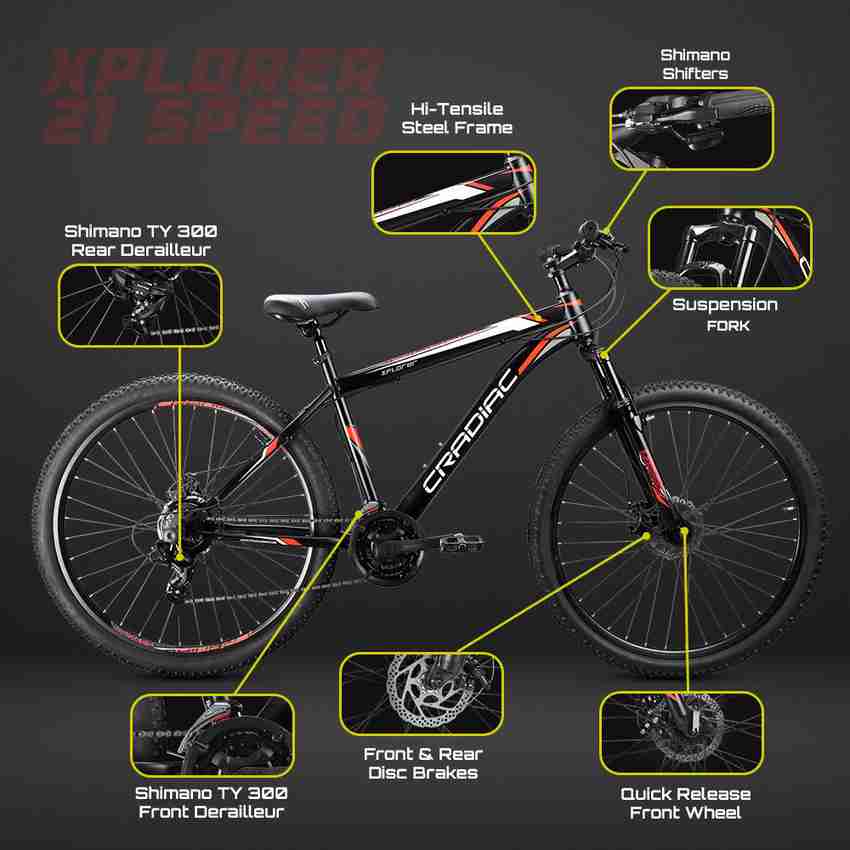 Shimano gears in top order