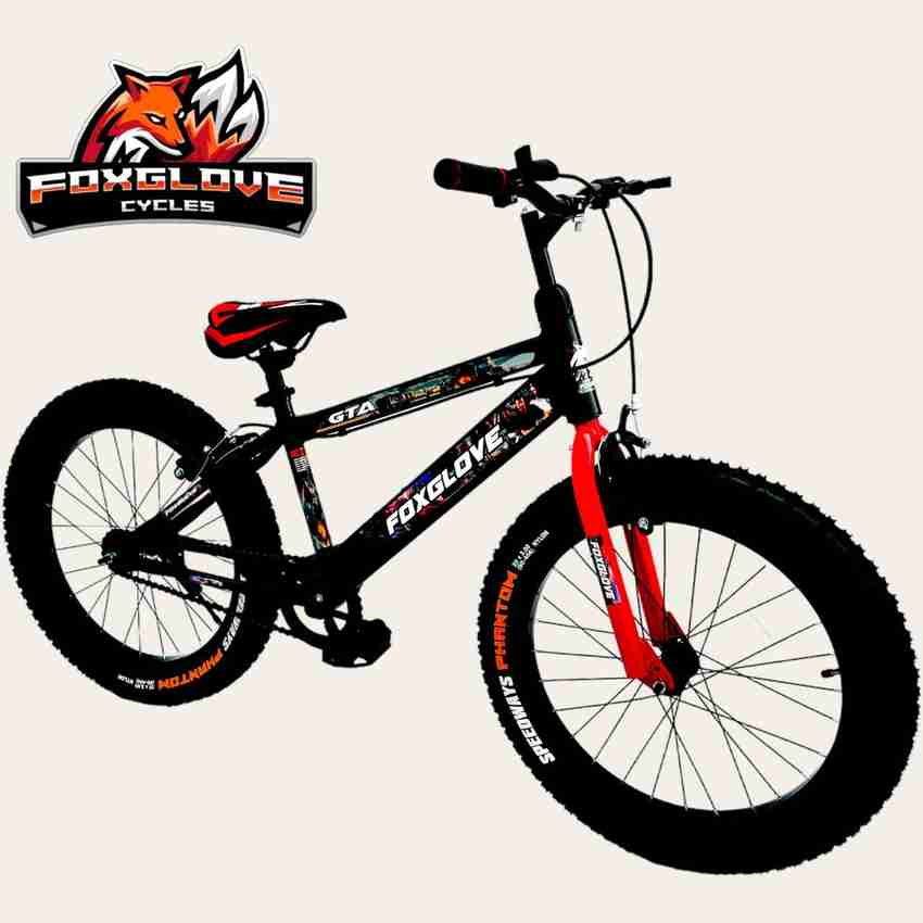 FOXGLOVE GTA edition 20 INCH FAT TYRE CYCLE IN RED BLACK FOR AGE